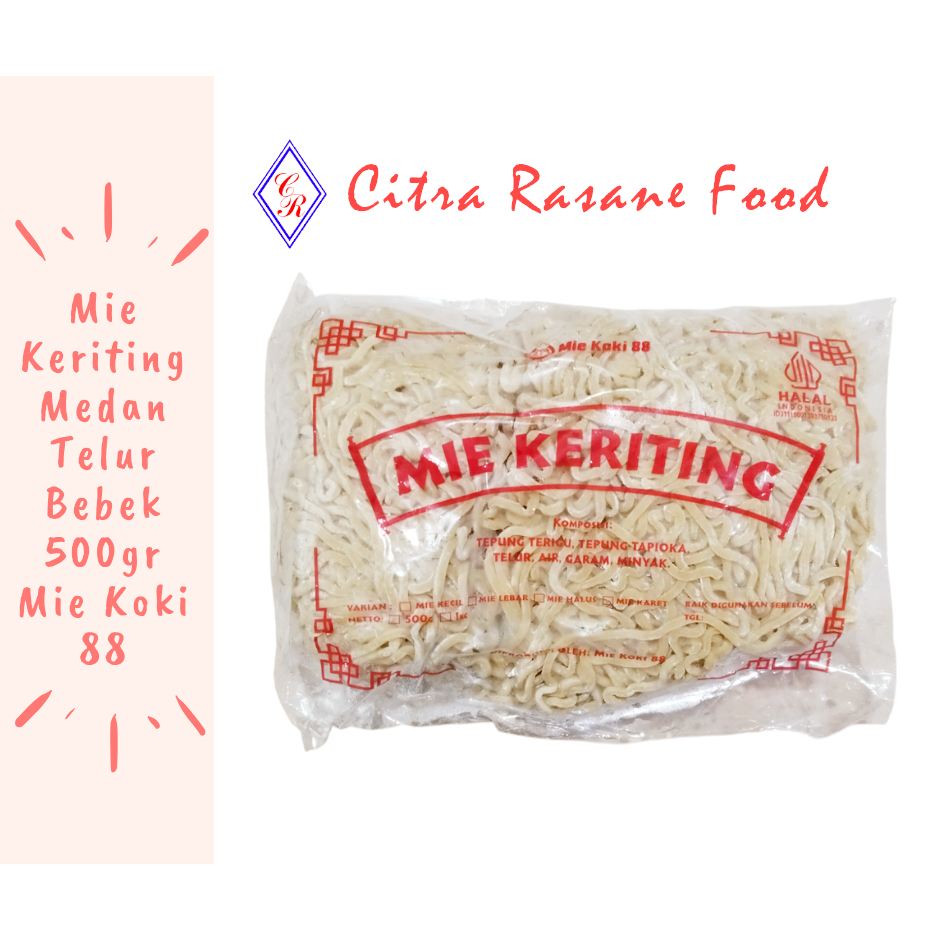 

Mie Keriting Medan Telur Bebek 500gr Mie Koki 88