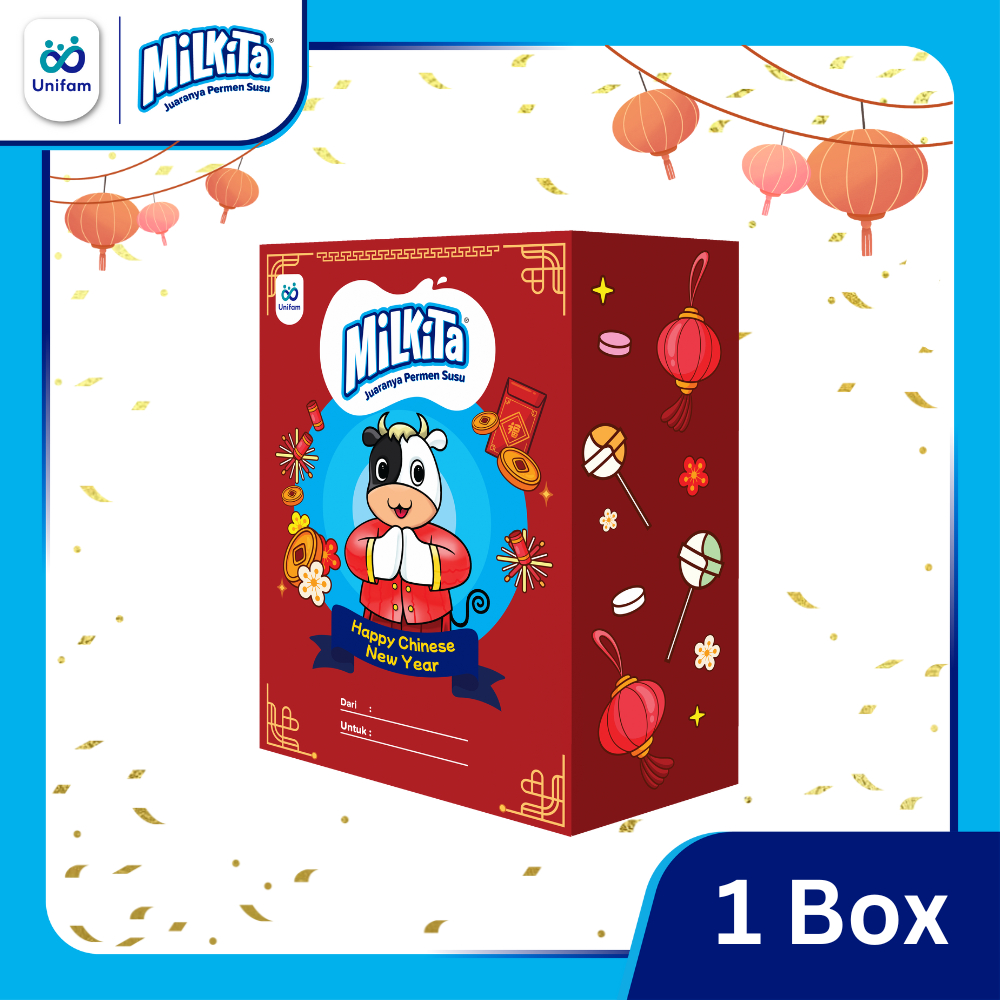

Milkita Imlek Hampers - Permen Susu 1 Box (Isi 2 Bag Candy 1 Bag Lollipop)
