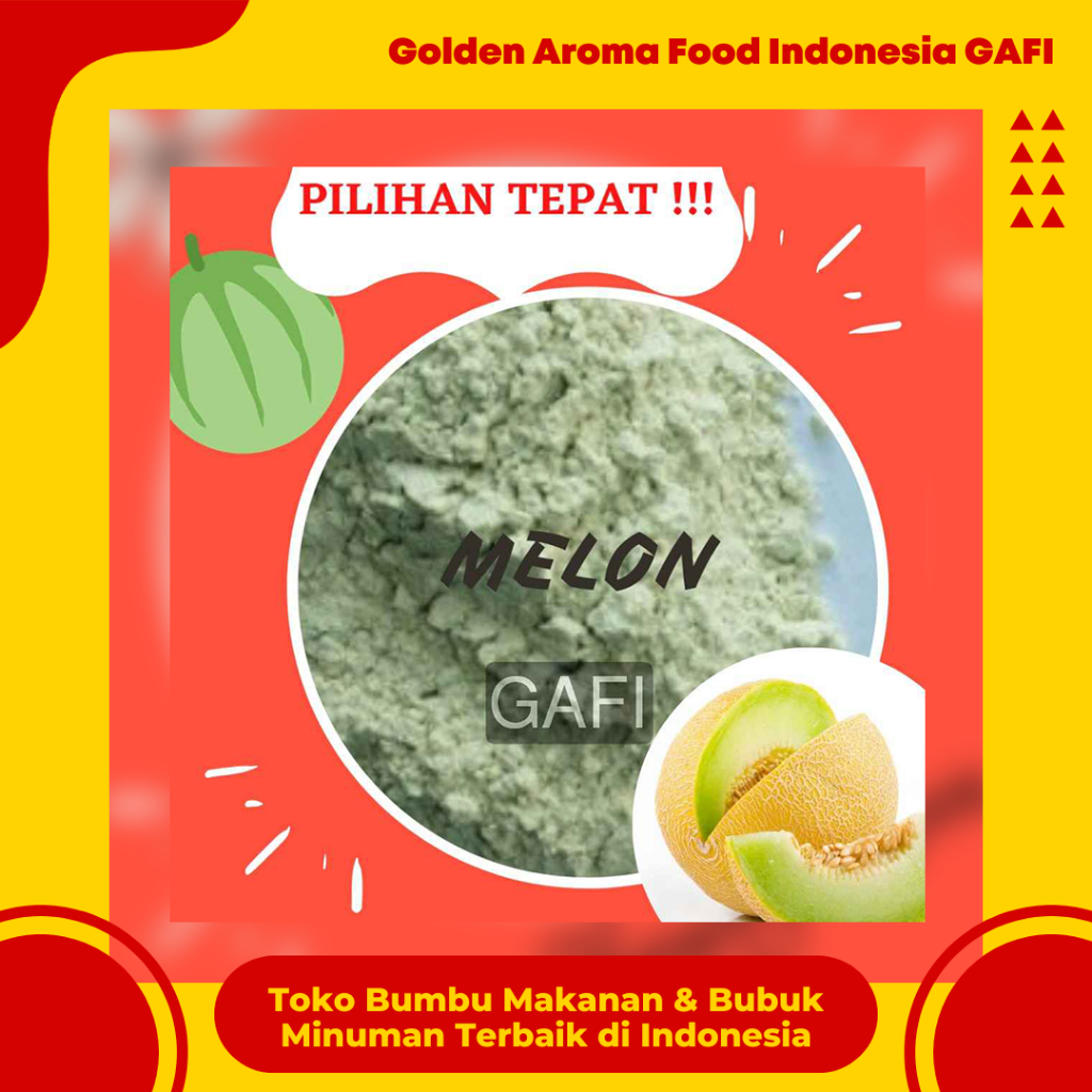 

GAFI Food Bumbu Tabur Rasa Melon 1 Kg Enak Murah Lezat Halal, Melon Seasoning Powder 1Kg