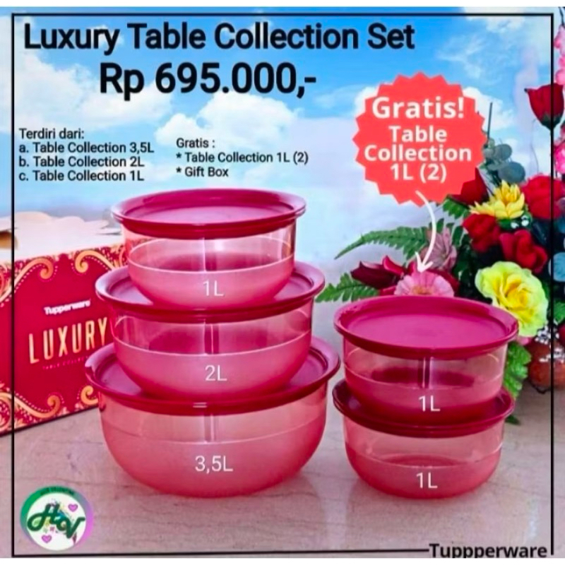 Luxury Table Collection set Tupperware Crystal