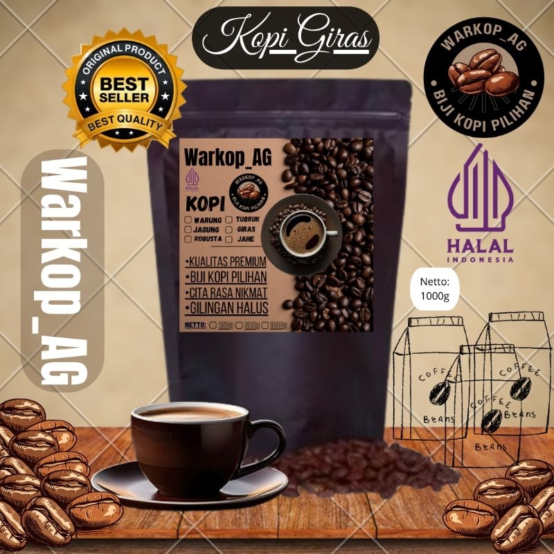 

Bubuk Kopi Giras Unggulan Kemasan 1kg Rasa Nikmat
