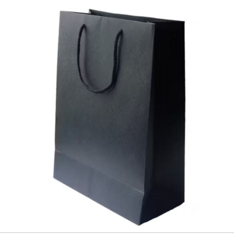 

S ( S49 ) PAPER BAG POLOS WARNA HITAM DAN COKLAT / PAPERBAG SOUVENIR