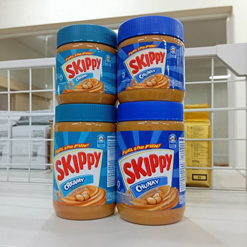 

Skippy Selai Kacang Creamy Chunky Tinggi Protein 340g 500g Peanut Butter Topping Isian Kue Roti Cake