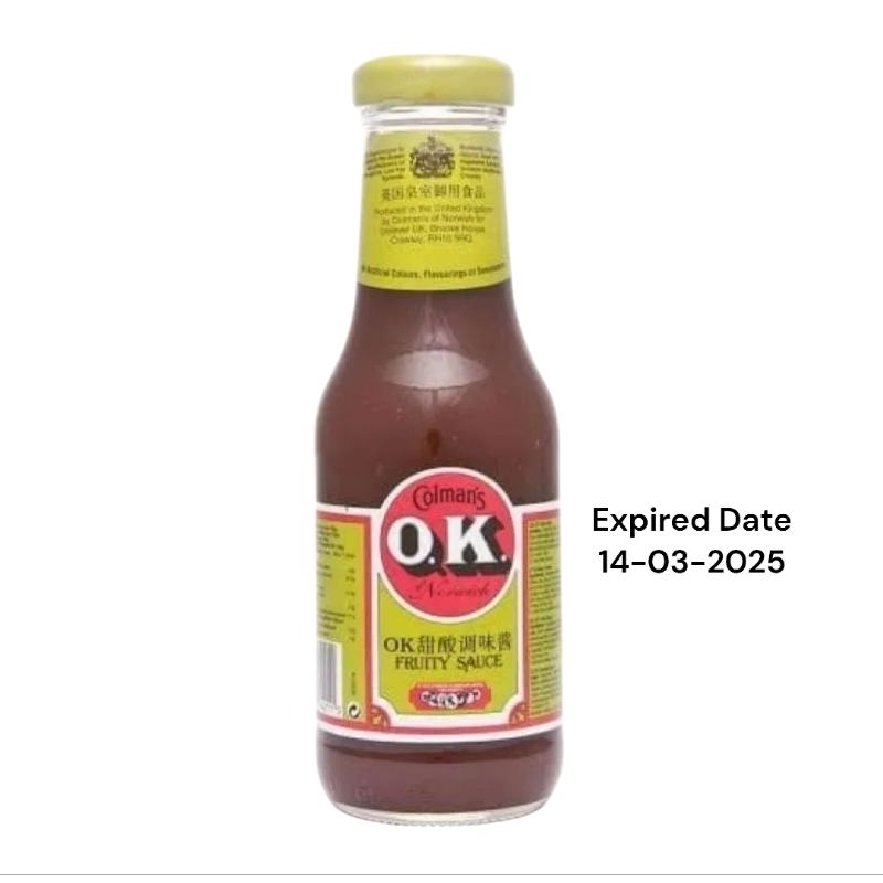 

OK SAUCE FRUITY SAUCE COLMANS 335GR, SAUS STEAK