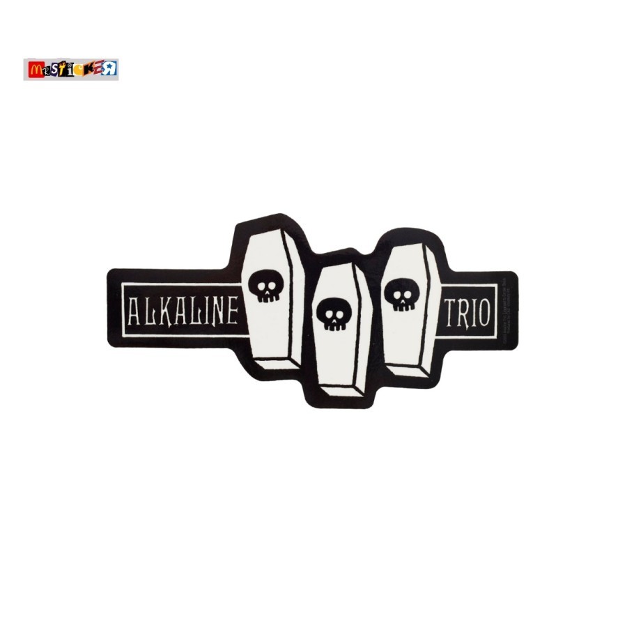 

sticker band ALKALINE TRIO logo diecut stiker punk rock melodik