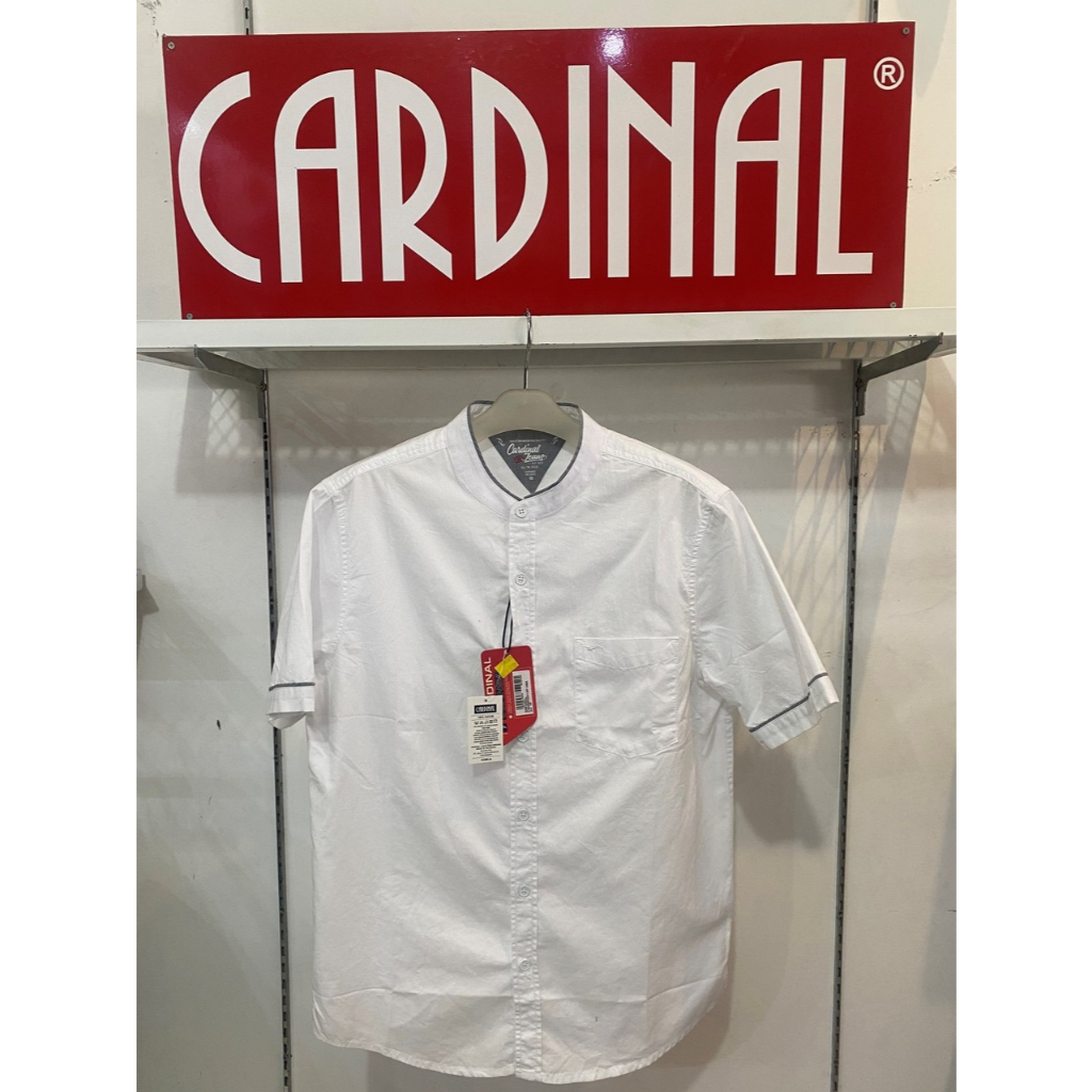 Be Goods "Kemeja Koko Lengan Pendek Cardinal Jeans" Warna Putih Original