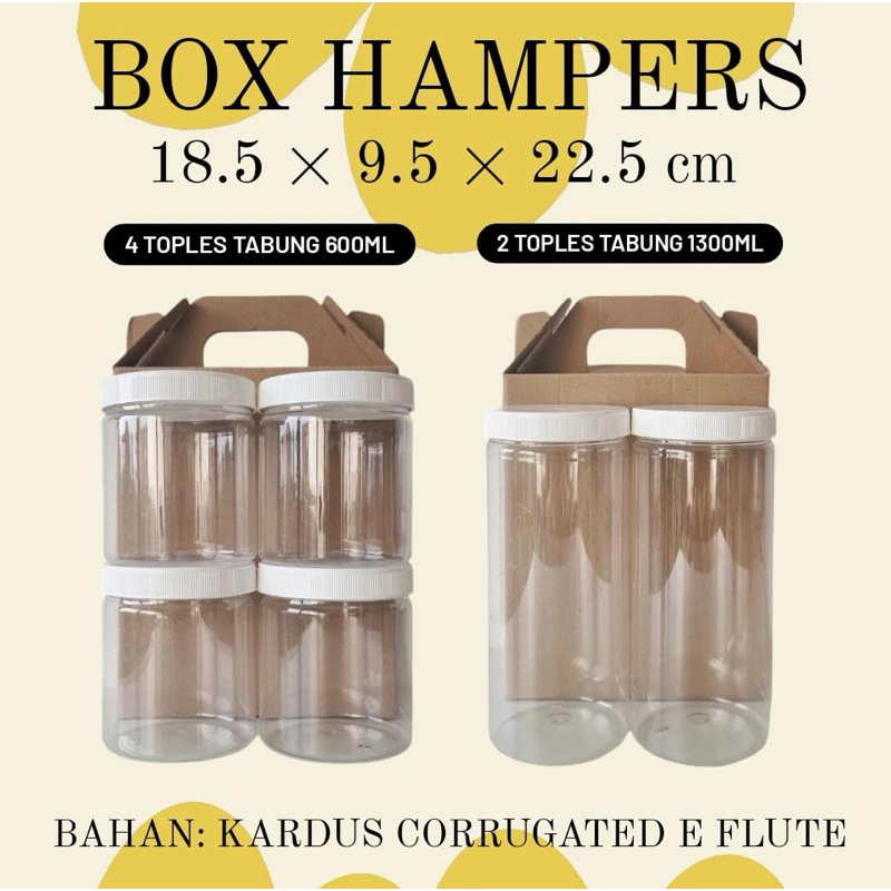 

(MIN ORDER 10 PCS) BOX TOPLES TABUNG 1300ml / GABLE BOX 18.5x9.5x22.5 / BOX HAMPERS PARCEL LEBARAN IDUL FITRI NATAL