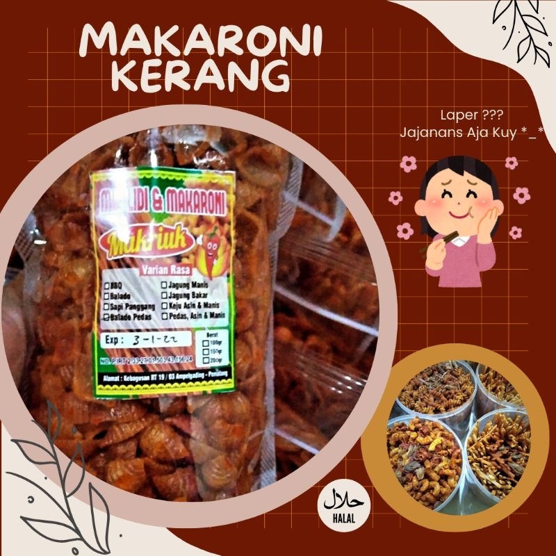 

MAKARONI KERANG BALADO PEDAS 200 GR