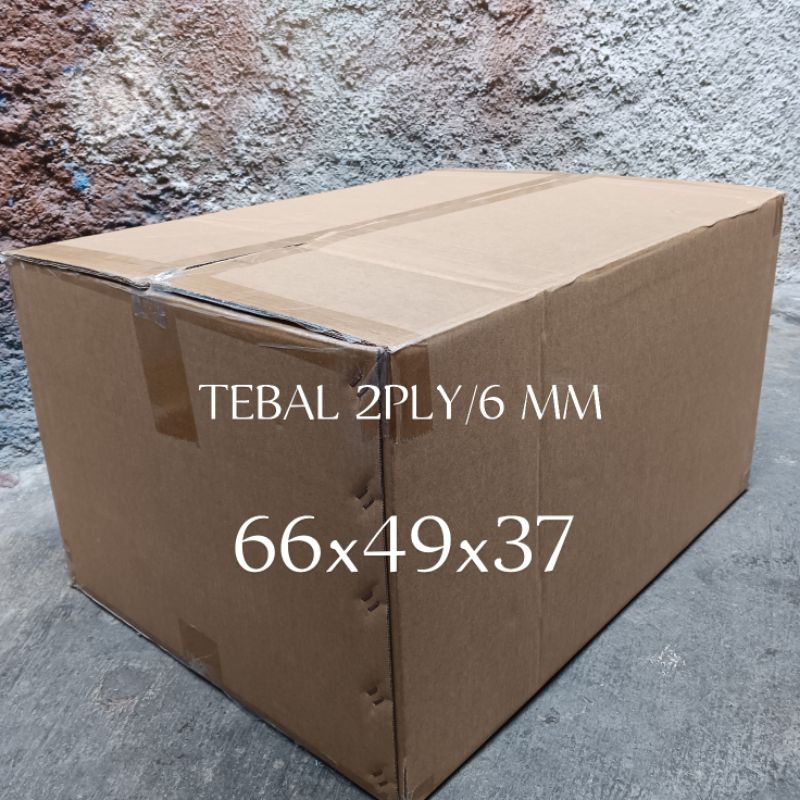 

KARDUS BEKAS/TEBAL 2 ply 6 MM/UKURAN BESAR 66x49x37 cm