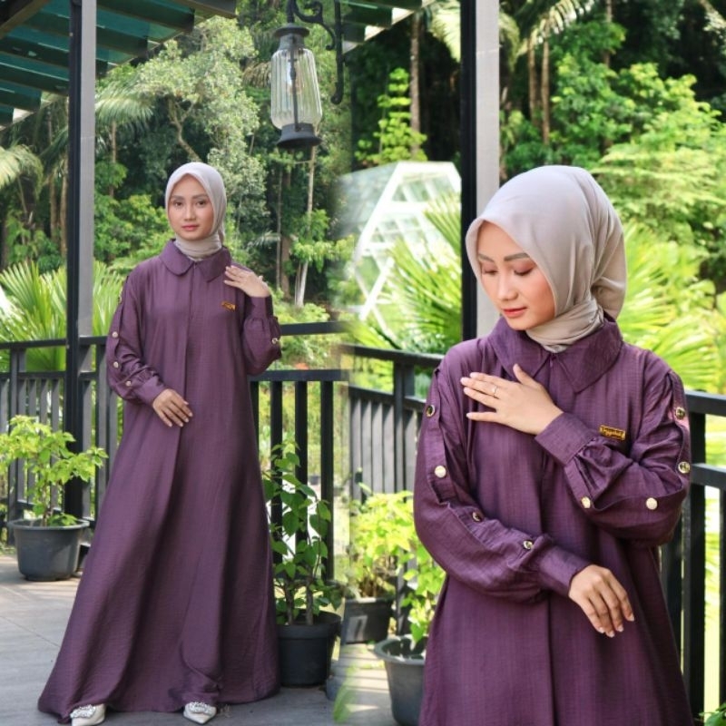 New Collection INARA DRESS VARIASI KANCING INARA DRESS POLOS LINEN GAMIS BUSUI INARA DRESS  [Setcel 