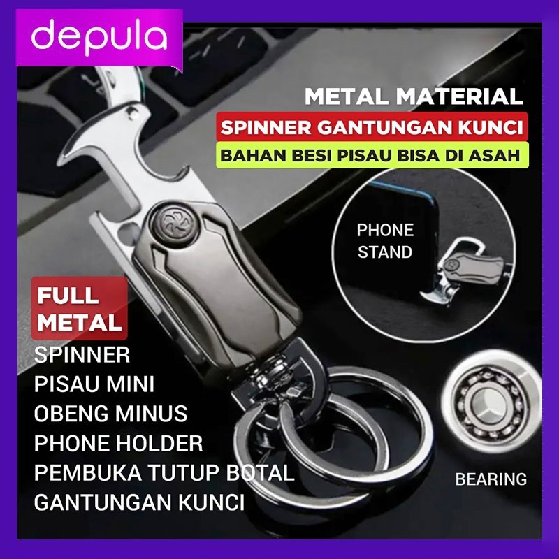 Gantungan Kunci Multifungsi  Ring Gantungan Kunci Gantungan Kunci Motor Pisau Mini/Pembuka Botol/Obe