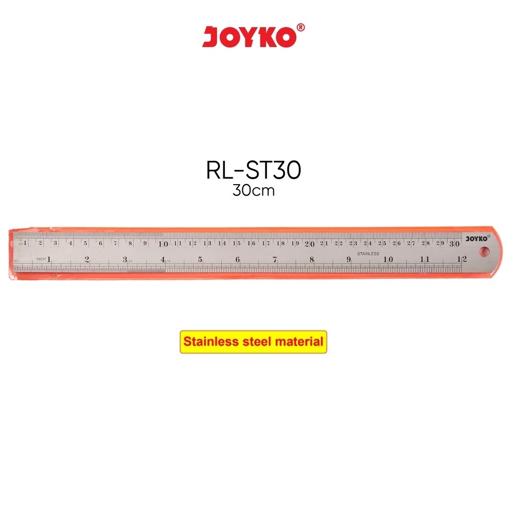 

Penggaris Besi Stainless Steel Ruler 30cm Joyko RL-ST30