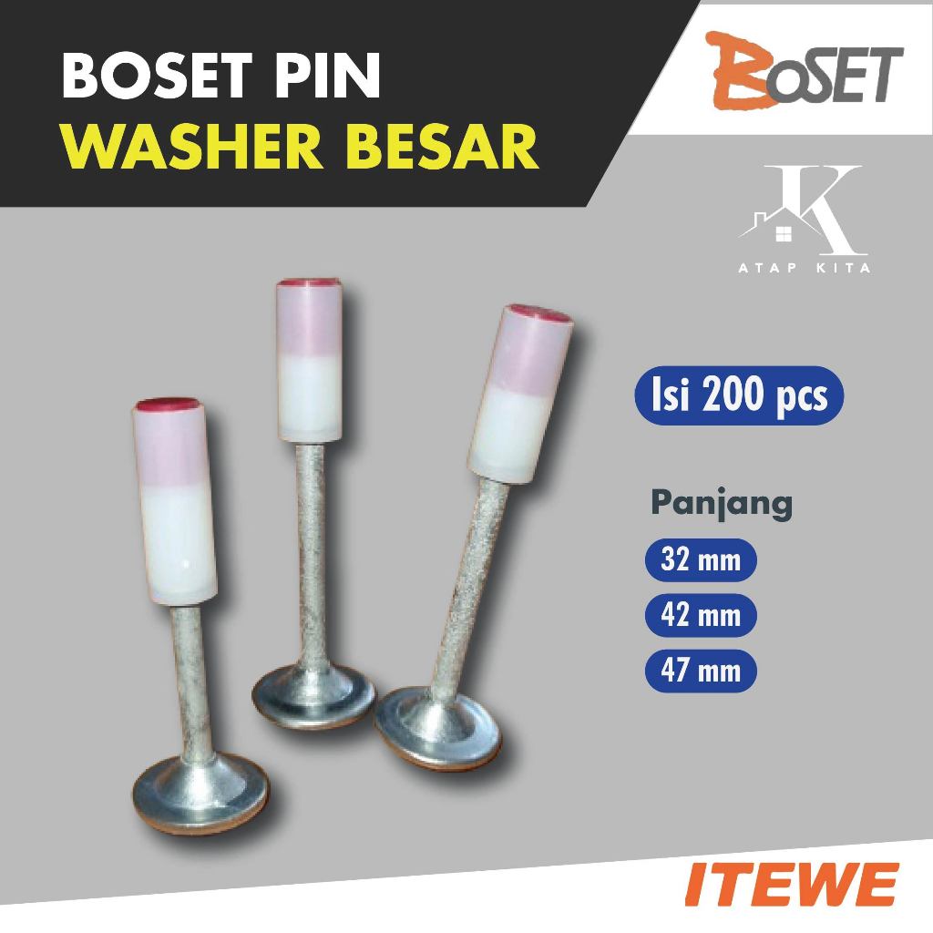 PAKU TEMBAK BETON / BOSET PIN WASHER BESAR