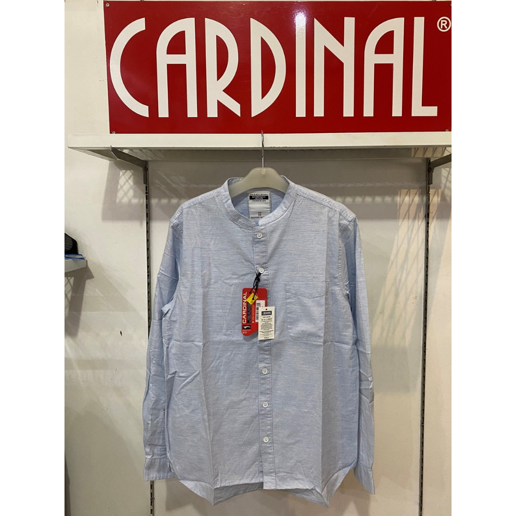 Be Goods "Kemeja Koko Lengan Panjang Cardinal" Warna Biru Langit