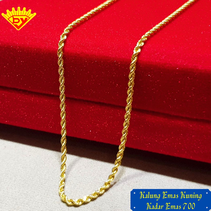 Kalung TAMBANG Rantai Emas Kuning Terbaru Kadar Emas 700