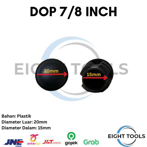 Alas kaki kursi plastik 7/8"/Alas kaki meja/ dop pipa besi 7/8"