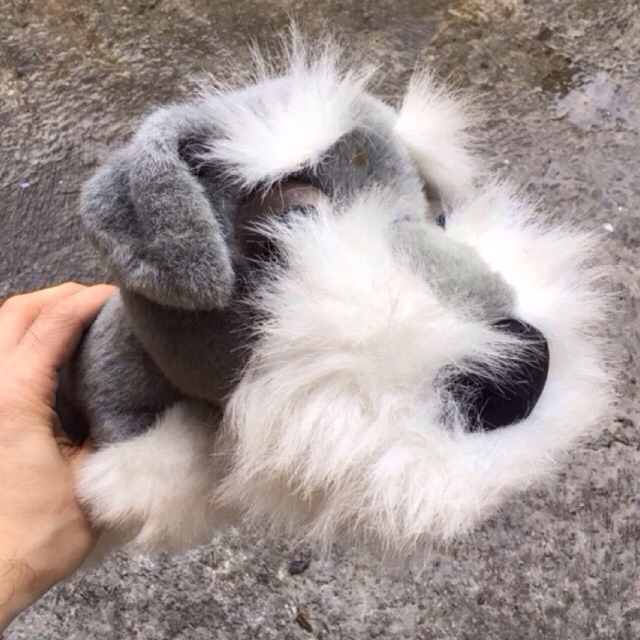 BONEKA ANJING ABU ABU