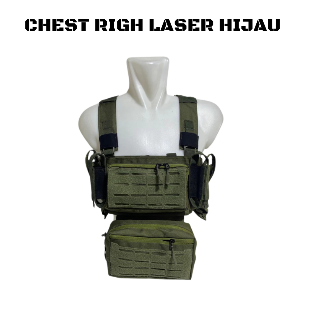 Chest Rig Taktis KRAKEN I Tas Dada Mini Chestrig Modular Hijau Tas Dada Tactical Rompy Body Vest Cod
