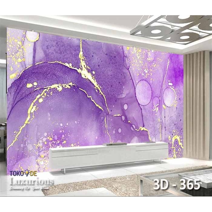 Wallpaper Custom 3D Marble Walpaper Stiker Dinding Marmer Marble Sticker Pastel Ungu Granit Batu Ala