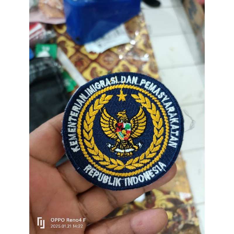 BORDIRAN IMIGRASI/ PATCH IMIGRASI/ BORDIR IMIGRASI/ LOGO IMIGRASI/ BORDIR/ IMIGRASI