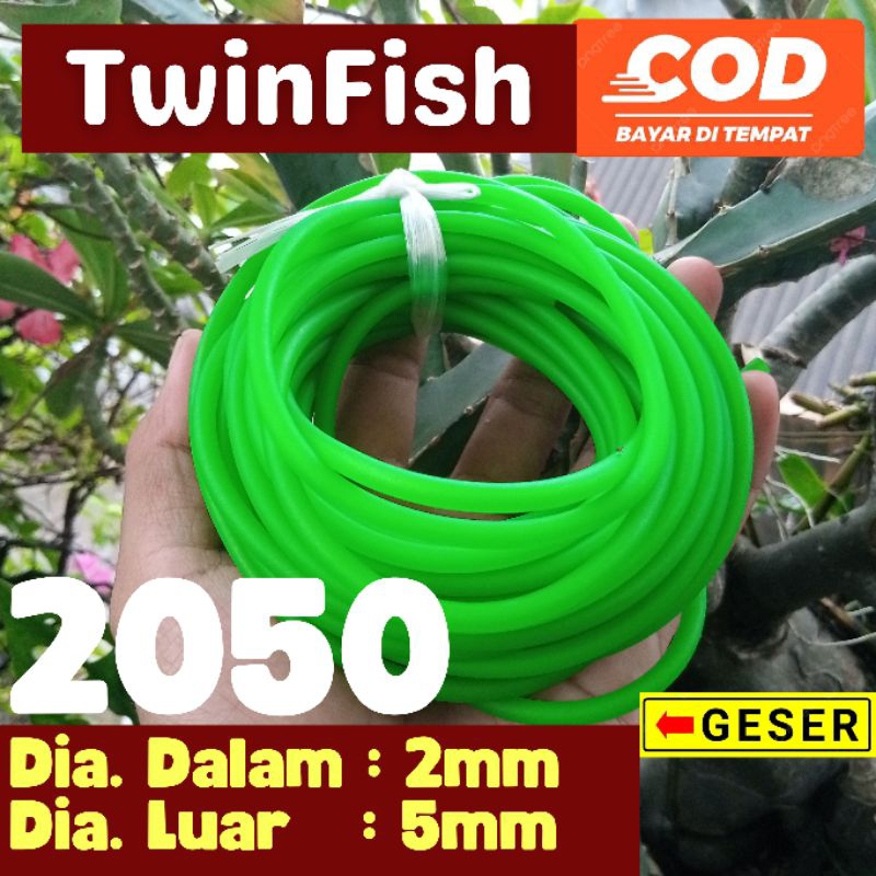 karet ketapel ikan 2050 hijau jambrud hijau fluorescent