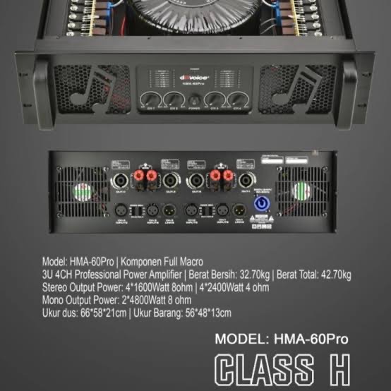 Power dBVoice HMA 60 PRO Original Amplifier dB Voice HMA 60PRO