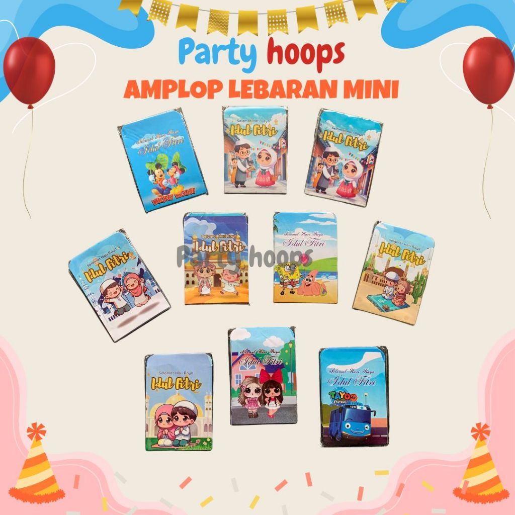 

Amplop Lebaran Kecil 10pcs Amplop Hari Raya Mini 8x5,5cm Angpao Lebaran