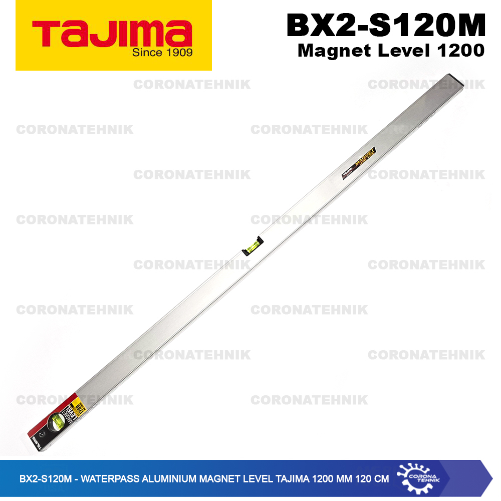 Tajima 1200 mm 120 cm BX2-S120M - Waterpass Aluminium Magnet Level