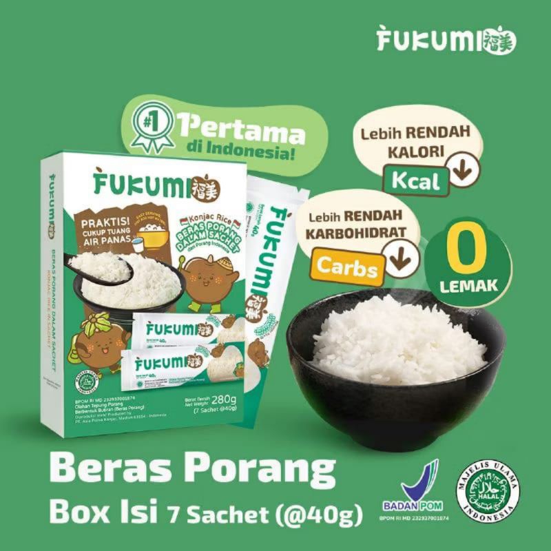 

FUKUMI Beras porang box sachet-shirataki-/konjac rice