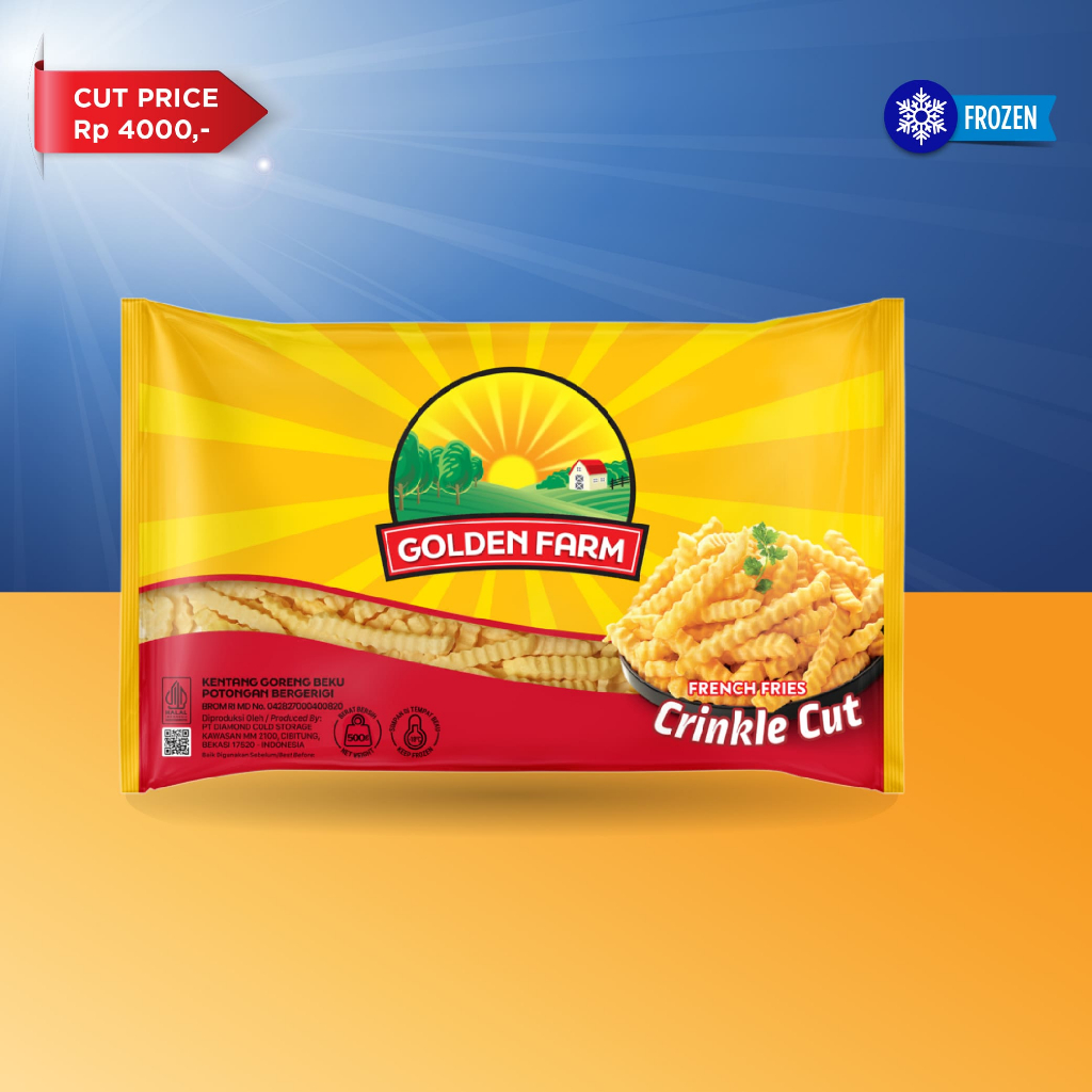 

PROMO CUT PRICE GOLDENFARM FF CRINKLE CUT 1 KG