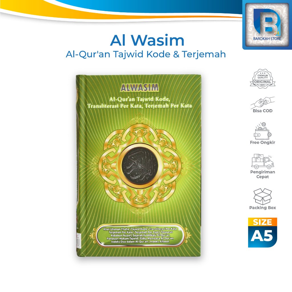 Al Quran Al Wasim Kecil A5 - Wasim A5 Tajwid Kode Terjemah Perkata