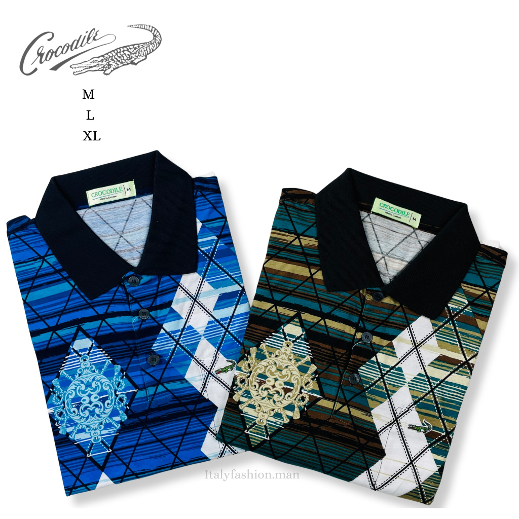 CROCODILE Kaos Polo Pendek Stretch Pria Original (Hijau) 0820