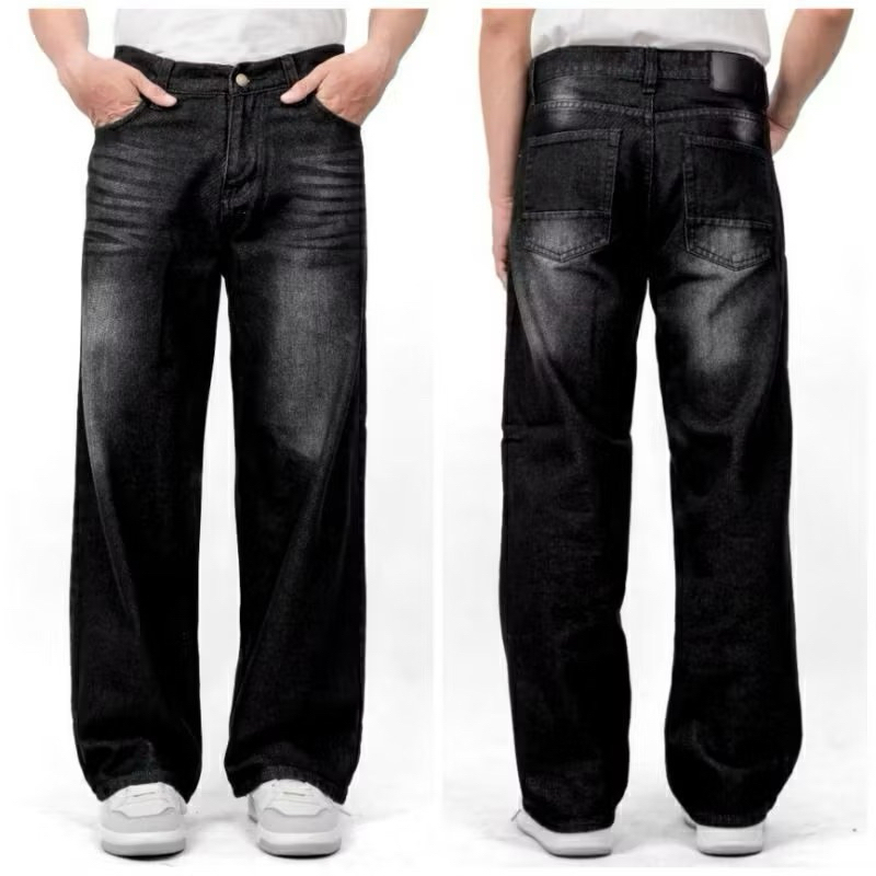 Celana Jeans Kulot Pria Baggy Jeans Gombrang Korean Style-lose Baggy jeans pria
