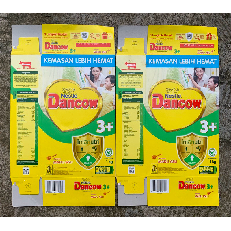 

kardus susu dancow 3+ 1kg (kosong-tanpa isi)