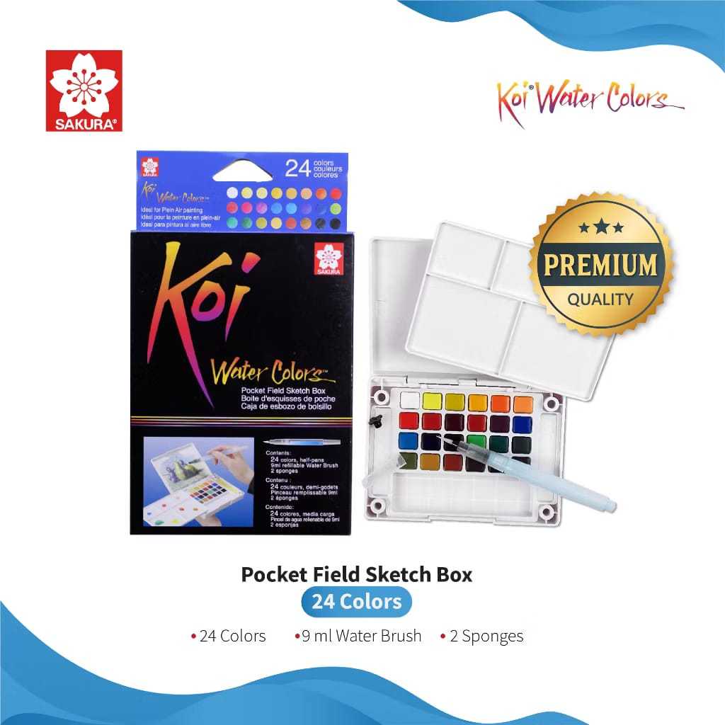 

Gramedia Tunjungan : Sakura Koi Watercolor with Brush set 24