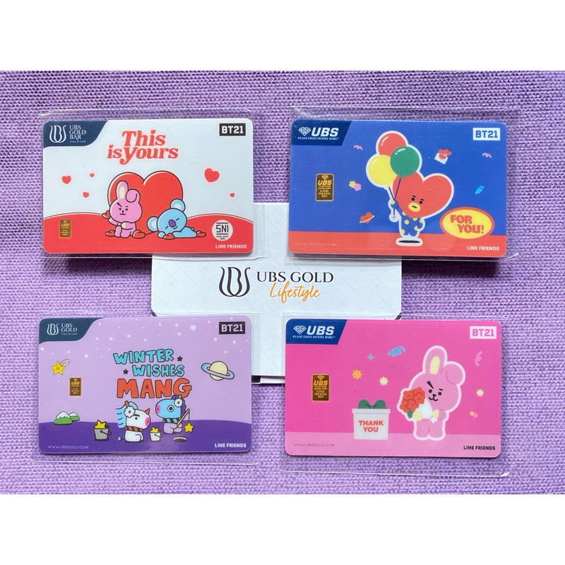 100% Asli UBS Logam Mulia BT21 Tata Cooky Mang