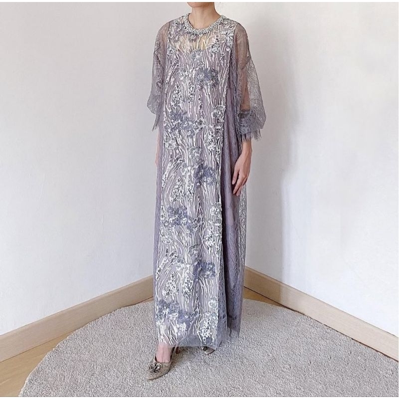 Preloved Kina Atelier Brynn Dress in Greyish Purple