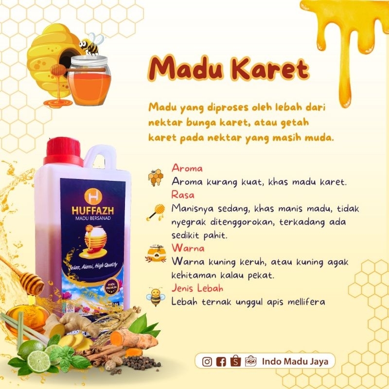 

Huffaz Madu Murani Aroma Rasa/nektar karet Warna Jenis Lebah