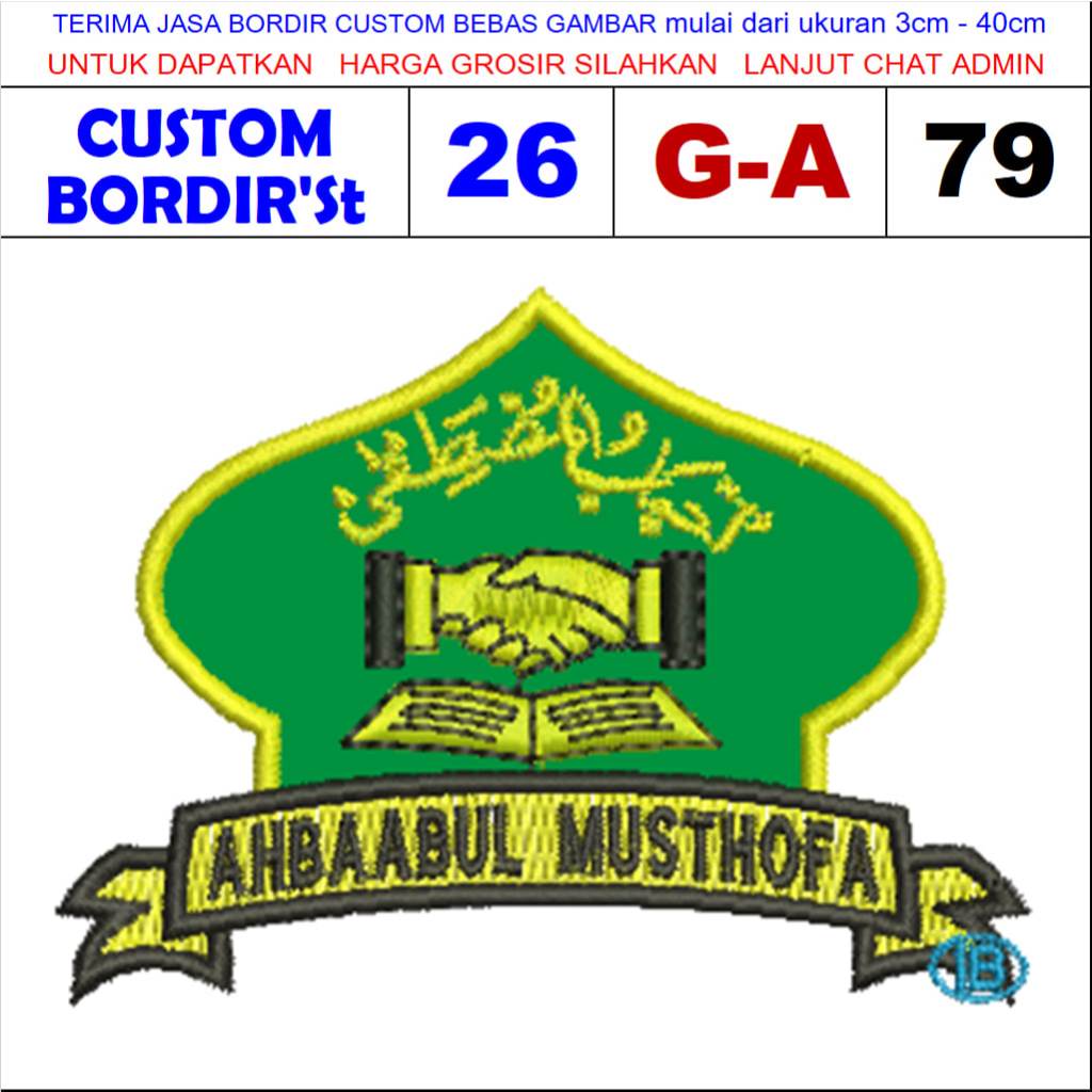 PATCH BORDIR LOGO G-A79 AHBAABUL MUSTHOFA  - CUSTOM BORDIR S'T TESTIMONI