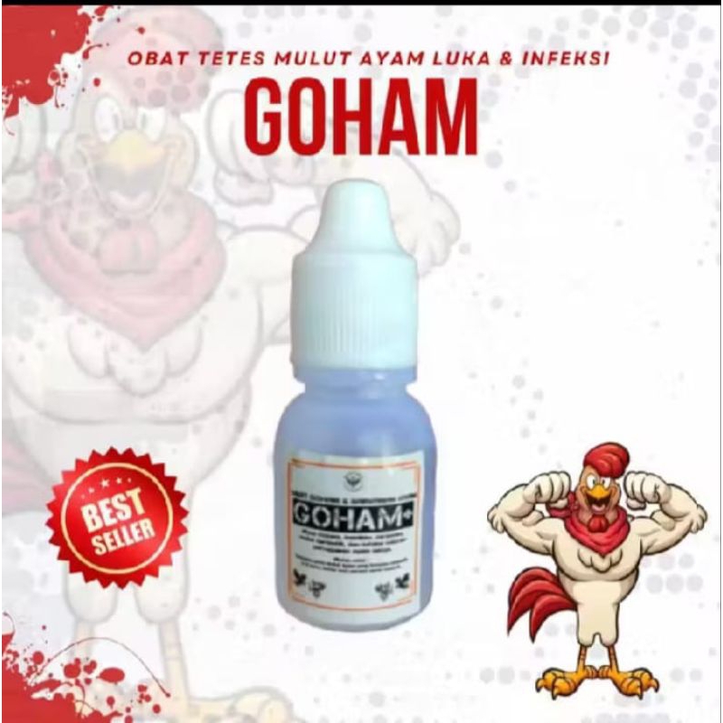GOHAM+ Obat ayam manikan goham sariawan penyakitbparuh mulut