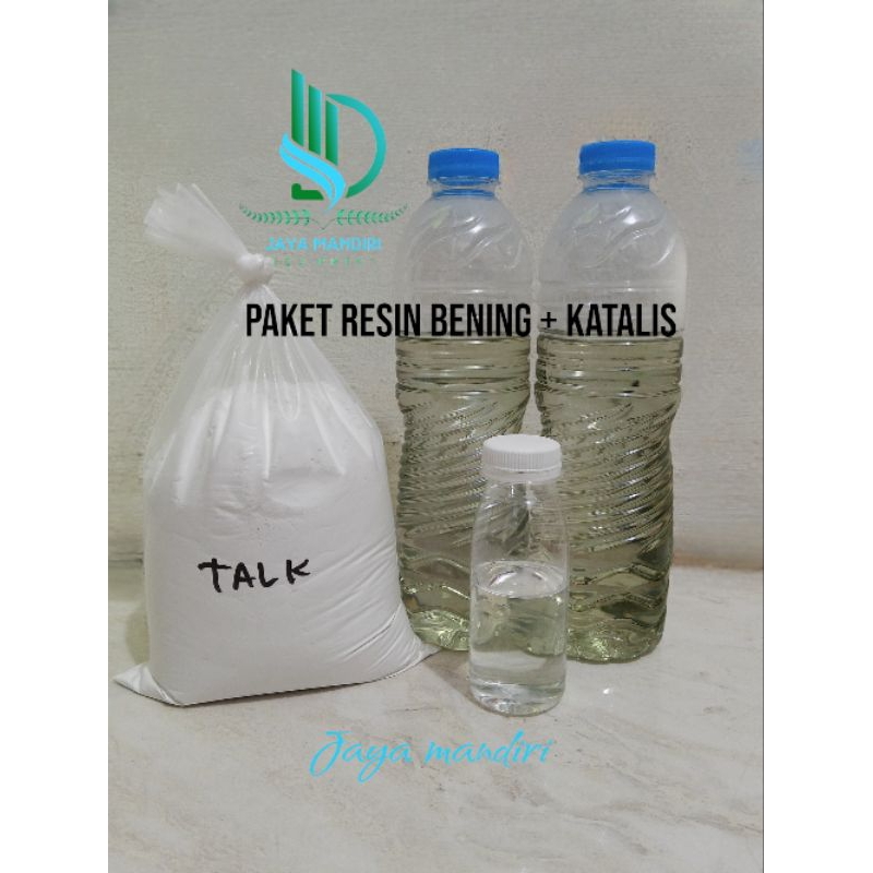 Paket Resin Bening+ Talk + Katalis untuk sambungan nat marmer