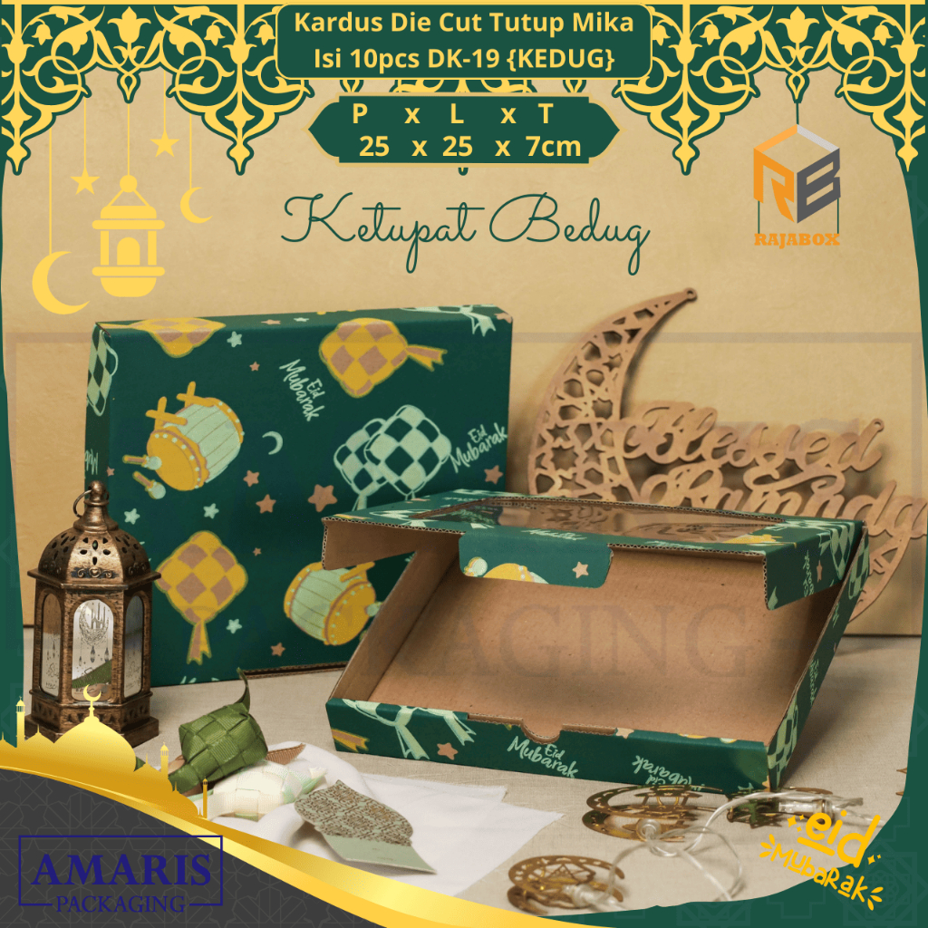 

Paket Bundling Kardus Die Cut Kotak Nastar Sedang + Tray Isi 25 Pcs DK-19+MTN-30 Amaris Packaging