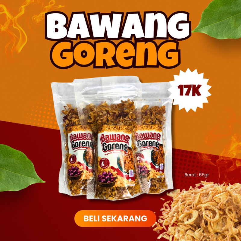 

Bawang Goreng Maknyus | Premium 100% Tanpa Campuran Bawang Asli Tanpa Tepung | 65gr Murah