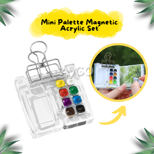 

Mini Palette Magnetic Acrylic Painting Travel / Watercolor Paint Palette Case / Palette Transparan