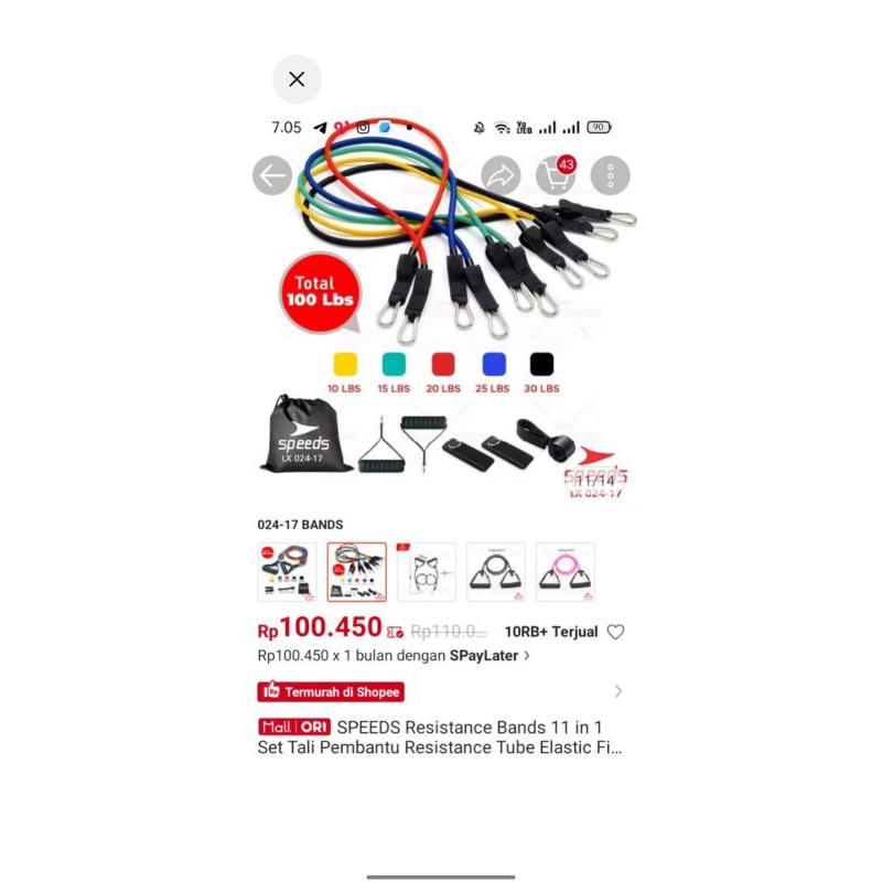 Preloved speed resistance bands