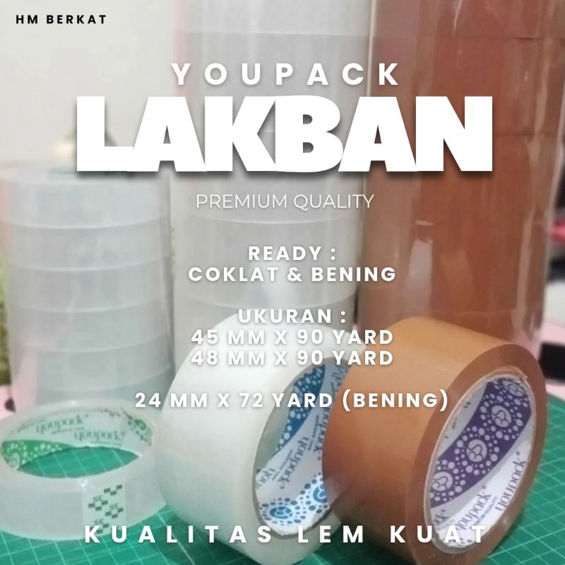 

(1 Slop) Lakban Isolasi Coklat, Bening (isi 6 Bj)