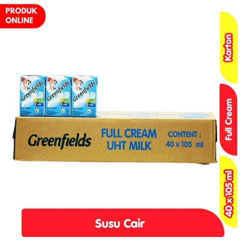 

Greenfields Susu Cair Full Cream UHT Milk 40x105ml
