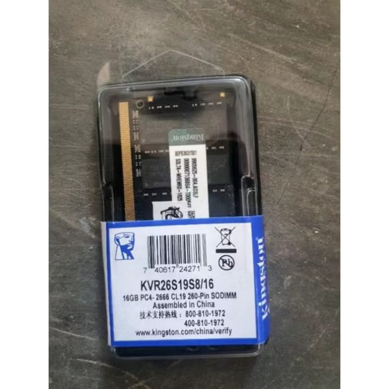 Ram sodim kingstone 16GB DDR4 PC2666