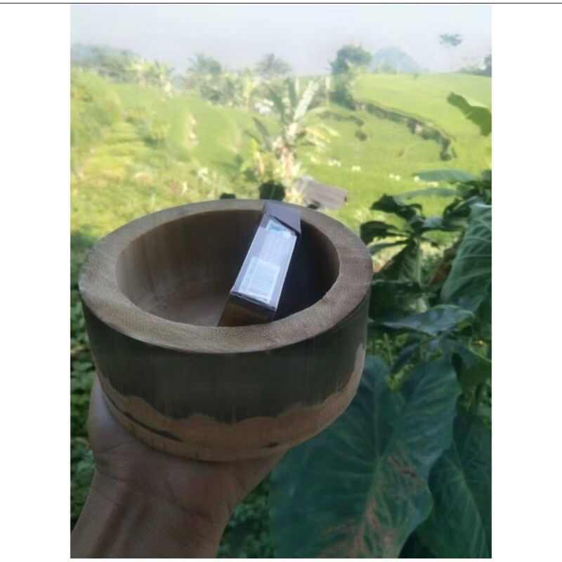 Asbak bambu petung asli besar