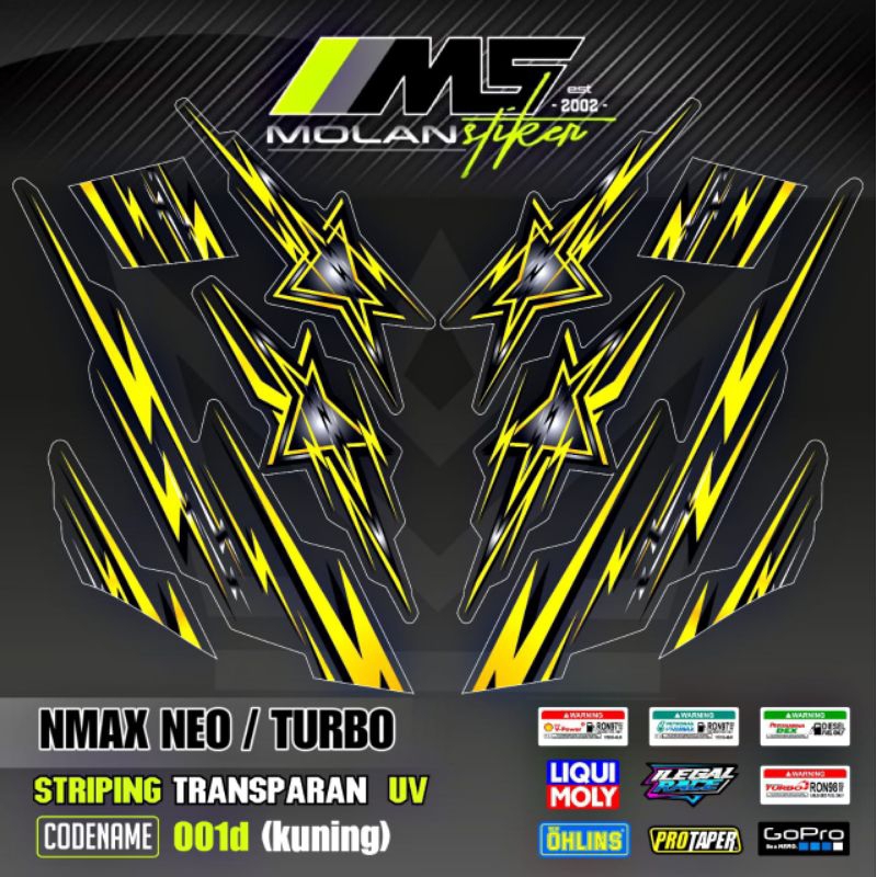 Decal Sticker Striping Variasi Transparan Uv Nmax Neo Nmax Turbo Nmax Star Yamaha Nmax 155 Neo S Nma